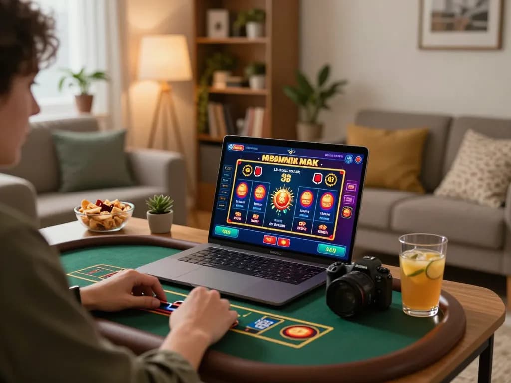 Player enjoying live dealer games at home on Xo88 platform, showcasing modern online gambling.