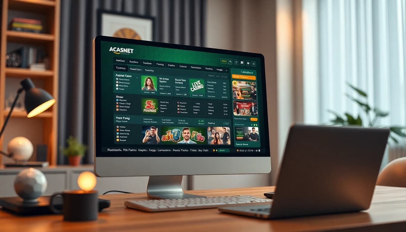 Online gambling platform showcasing nhacaiuytin features and betting options in a modern home office.