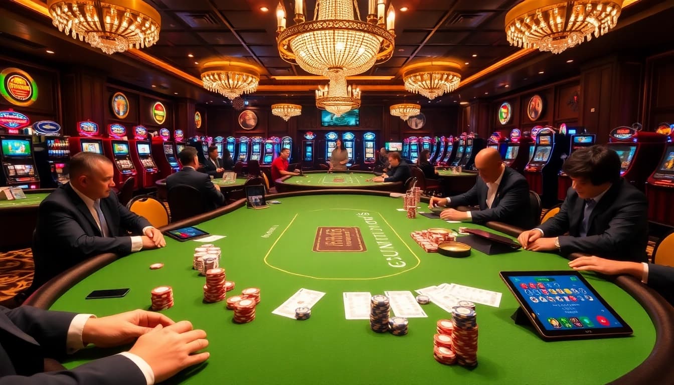 Experience the thrill of gambling at https://bem88.com with luxurious casino tables and active players.