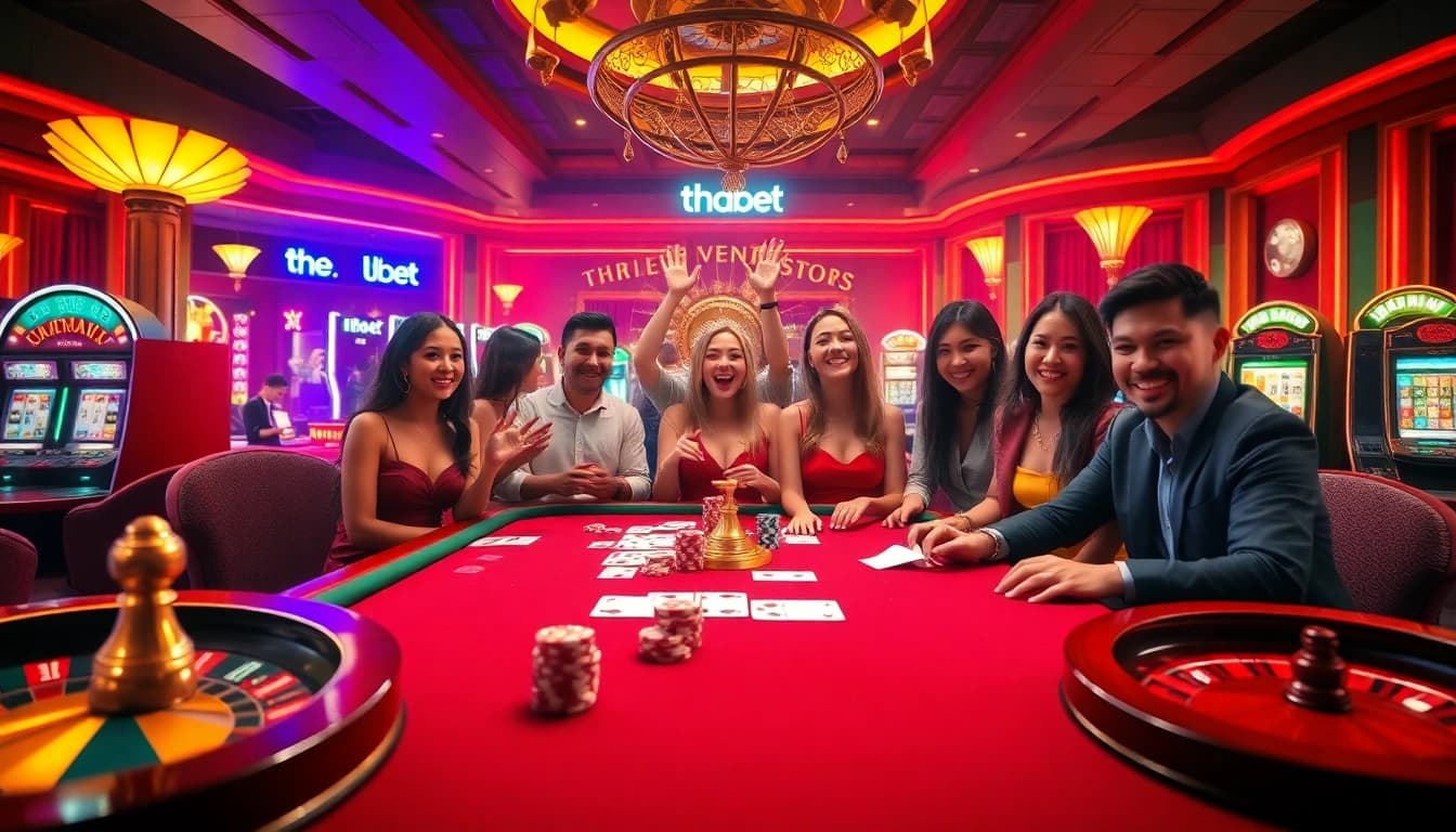 Experience the excitement at Thabet Casino with players enjoying thrilling card games.