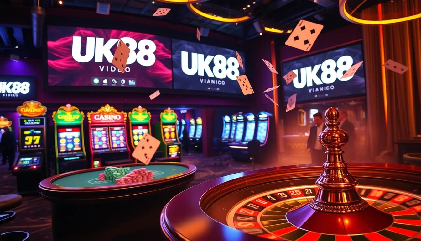 Experience the thrill of UK88 video with vibrant casino tables and engaging players in action.