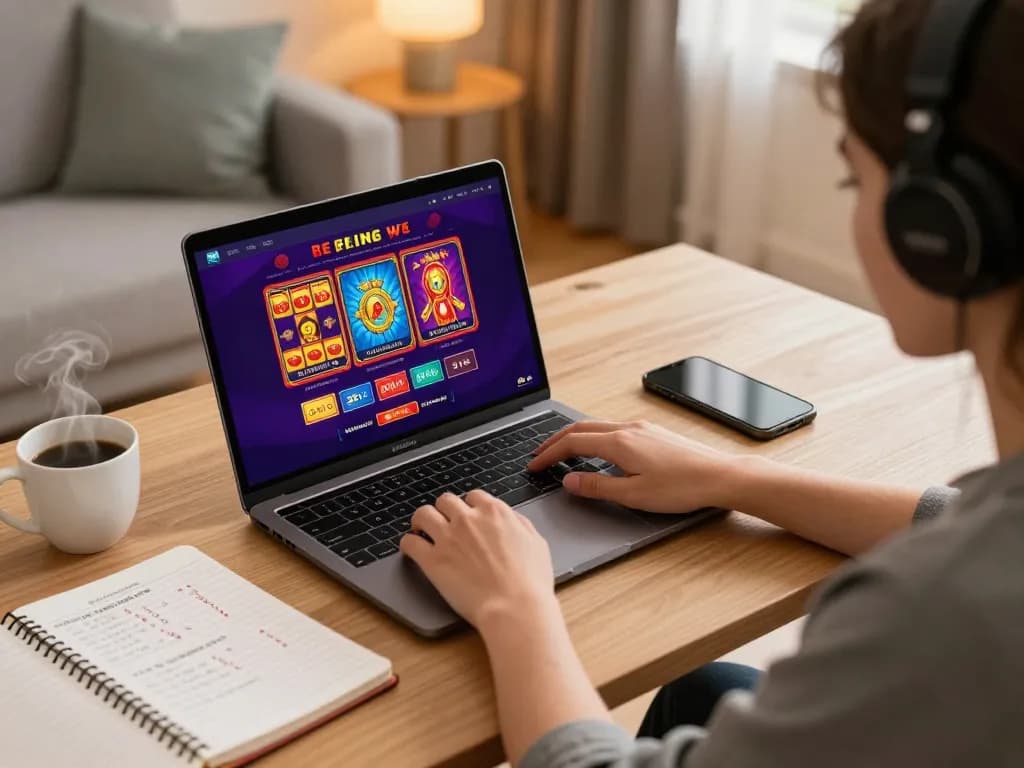 Engaging with online casino games at home showcases dr88 gaming strategies in a cozy setup.