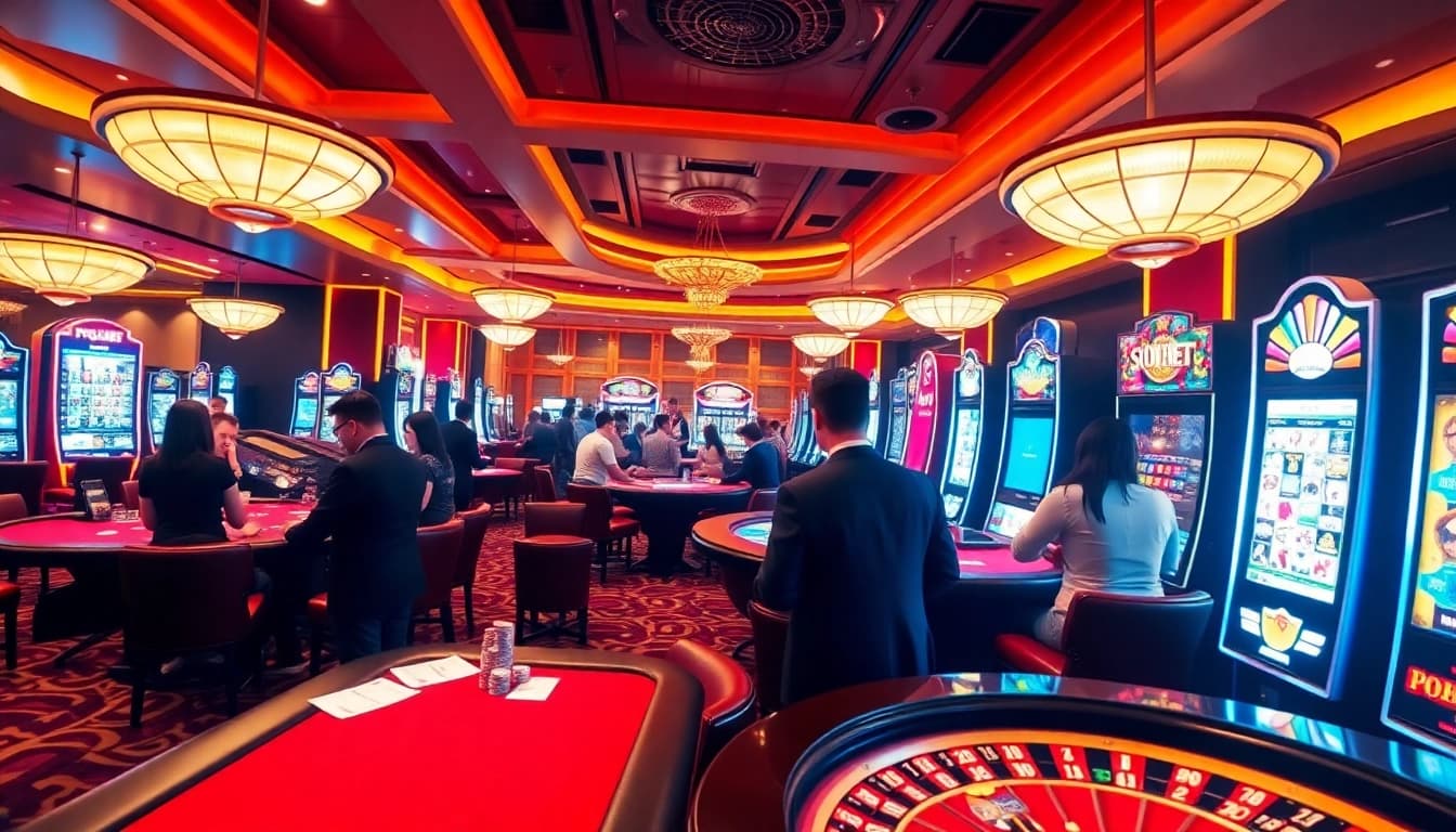 Experience the excitement of online gambling with SOIBET ไทย at a vibrant casino scene.