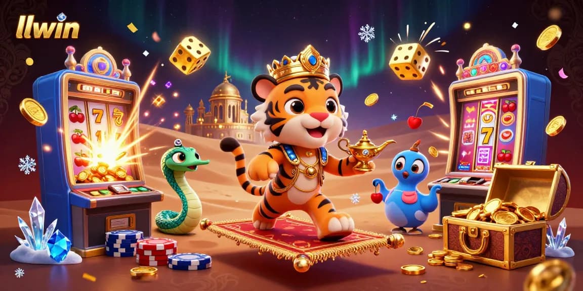 Engage with LLWIN's exciting jackpot features in a vibrant casino scene.