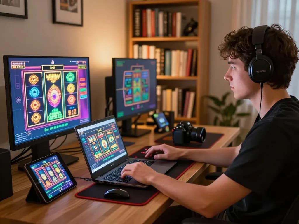 Cucu777 player engaged in a live dealer game on laptop, showcasing home gaming strategy