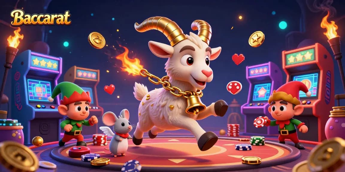 Baccarat players enjoy a festive and spooky casino experience with quirky characters and vibrant game elements.