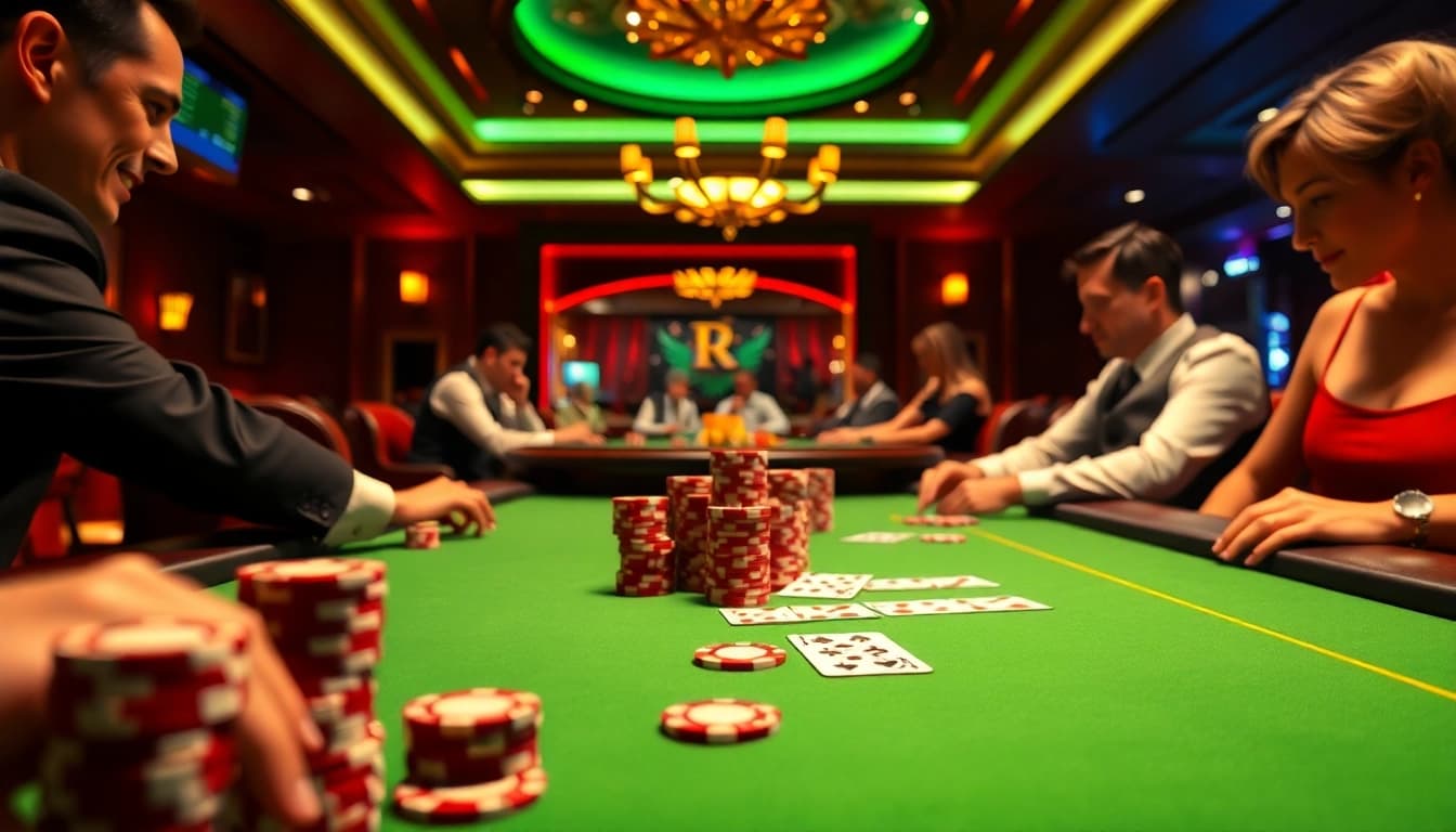 Engaging poker game scene at a casino, highlighting excitement in citinow sg.