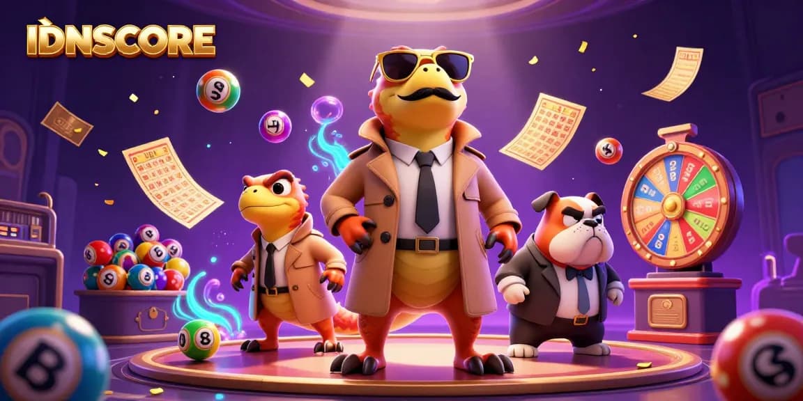 IDNSCORE players enjoy a thrilling lottery experience with colorful balls and exciting prizes.