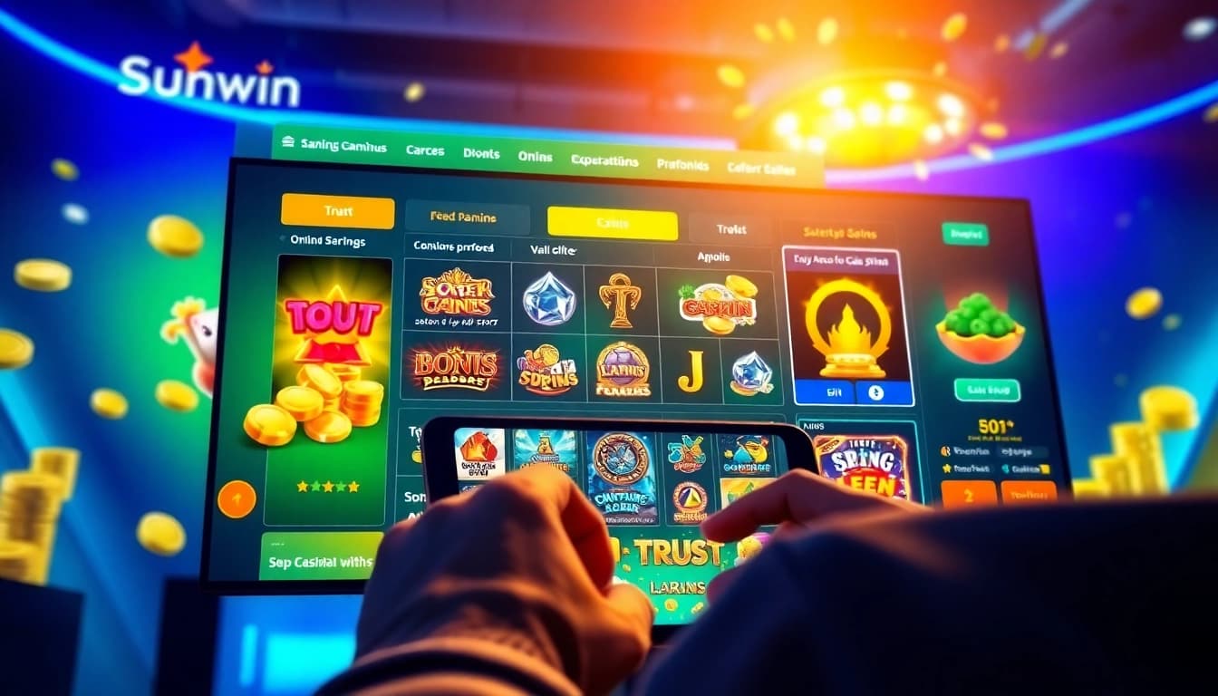 Engaging interface of Sunwin online gaming platform featuring exciting games and bright designs.