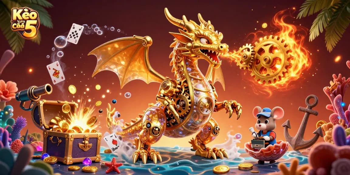 Engage with Kèo Nhà Cái 5 inside a vibrant 3D casino world filled with rich treasures.