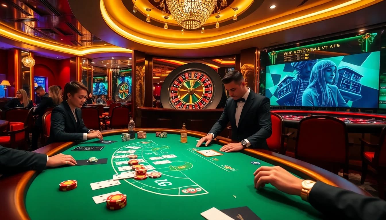 Experience thrilling gameplay at 28bet with professional dealers and vibrant casino tables.