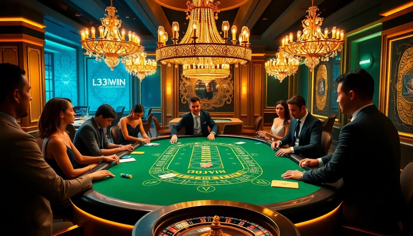 Bright and engaging blackjack scene showcasing 13win's thrilling casino experience with elegant players.