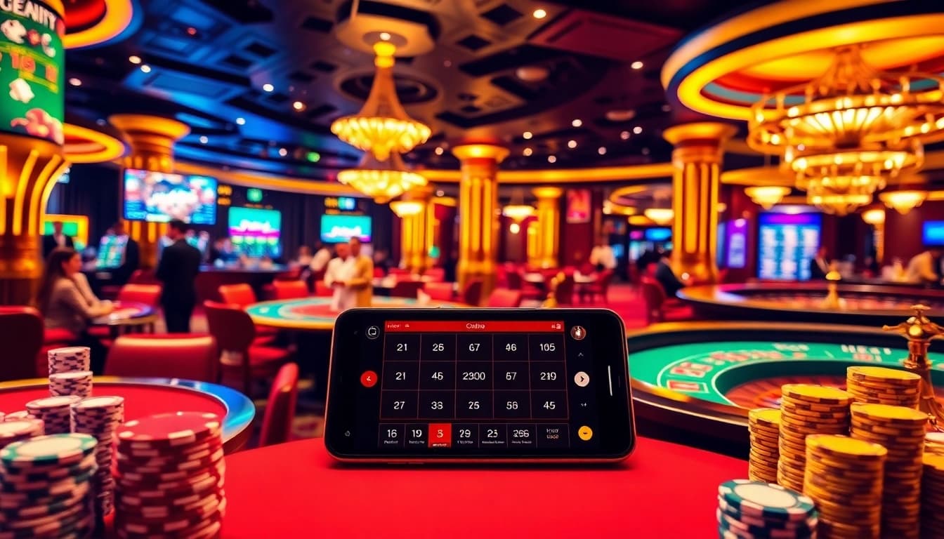Experience the thrill of gaming at https://open88ss.com/ with vibrant casino visuals highlighting professional dealers and elegant betting tables.