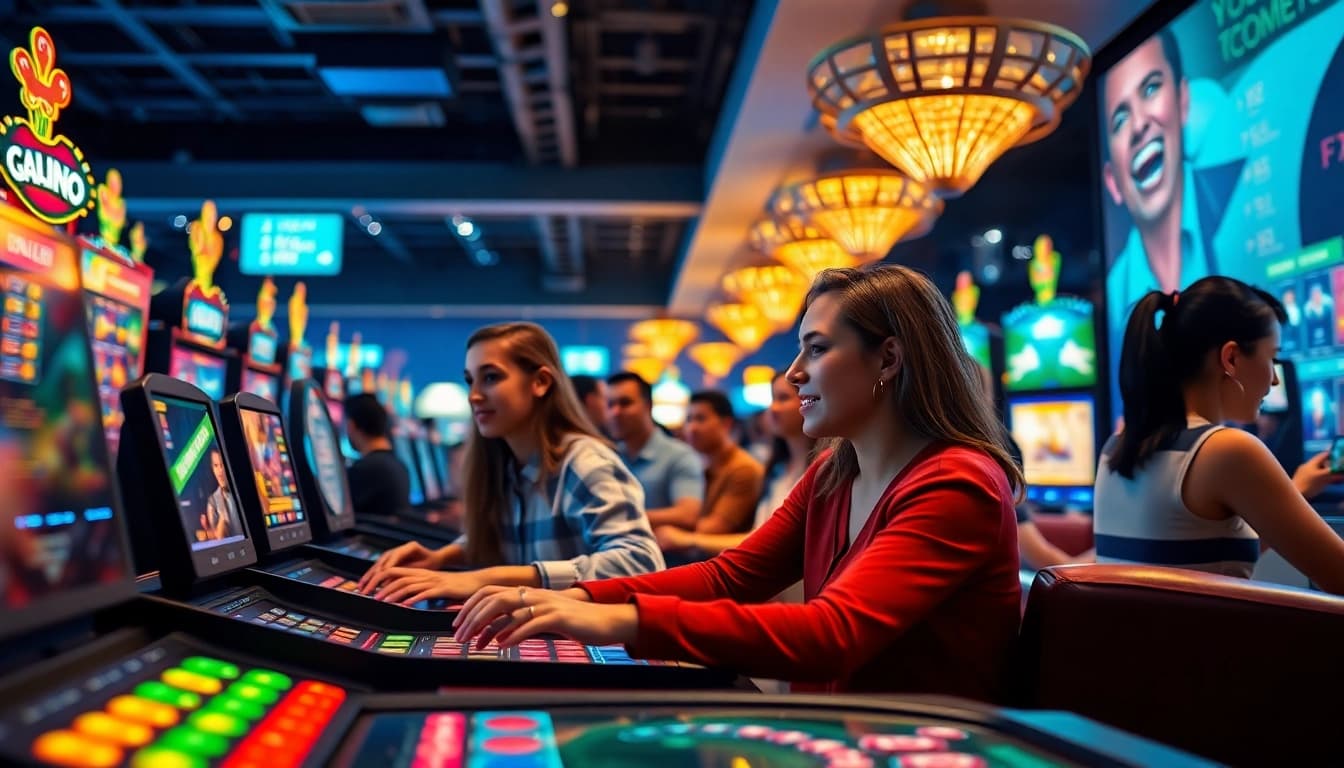 Exciting online casino gaming scene with players engaged in UU88 platform activities.