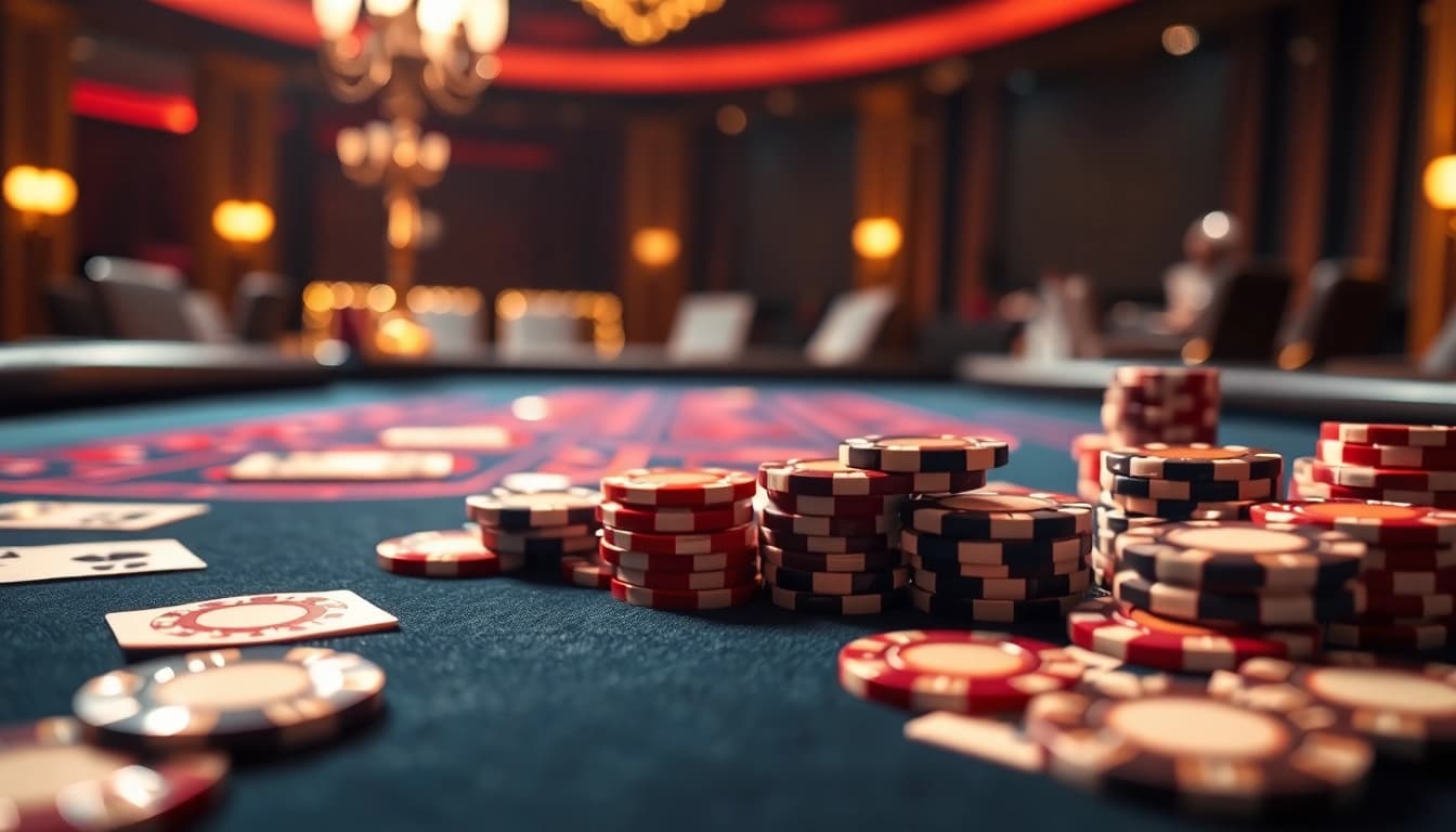 Experience vibrant gameplay at the top Casino Site, showcasing a stylish gaming table and luxurious ambiance.