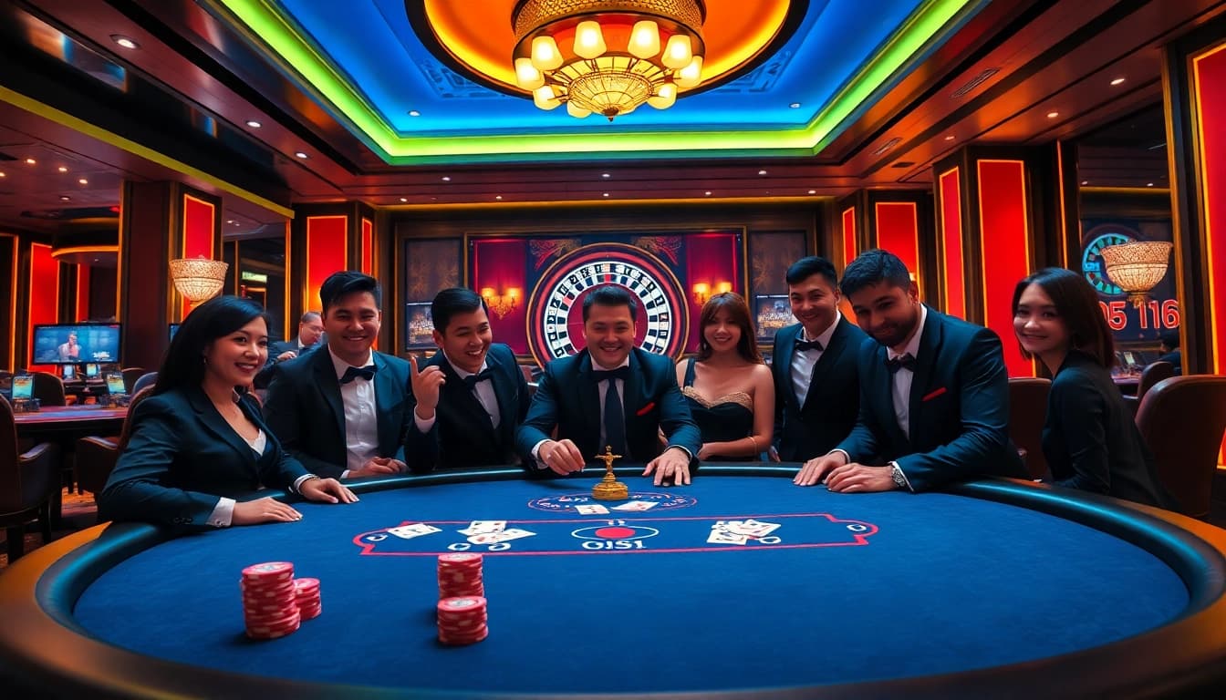 Experience the excitement of NEW88 with players engaged in a thrilling poker game.