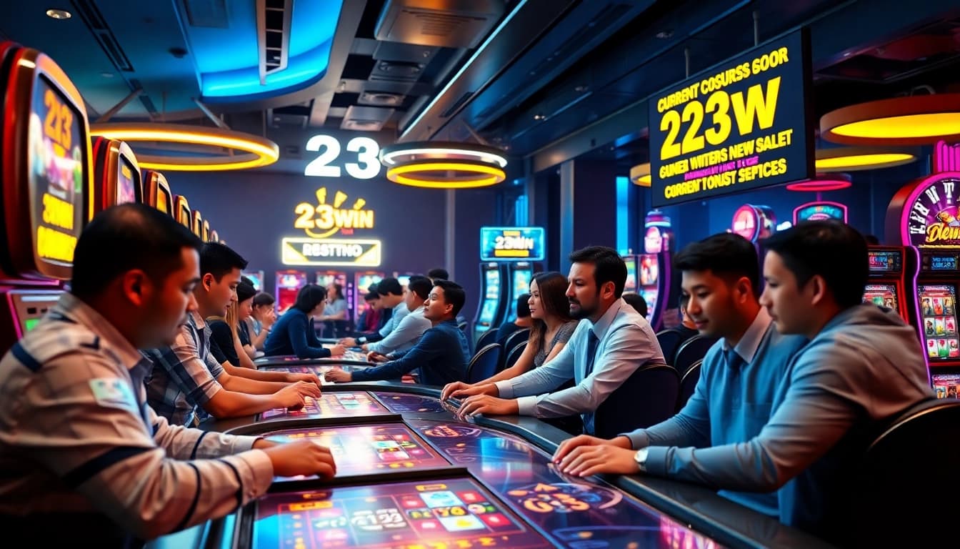 Engaging players enjoying vibrant gaming experiences at 23win online casino.