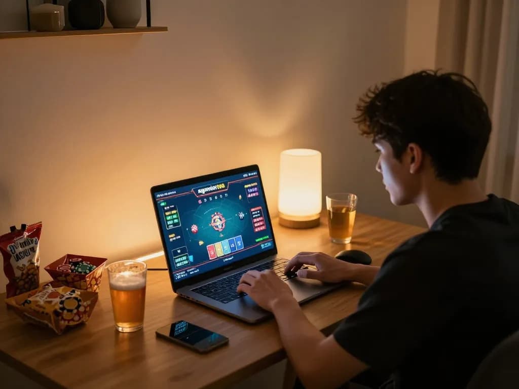Player engaged in agenslot188 online gaming with cards and strategic gameplay interface.