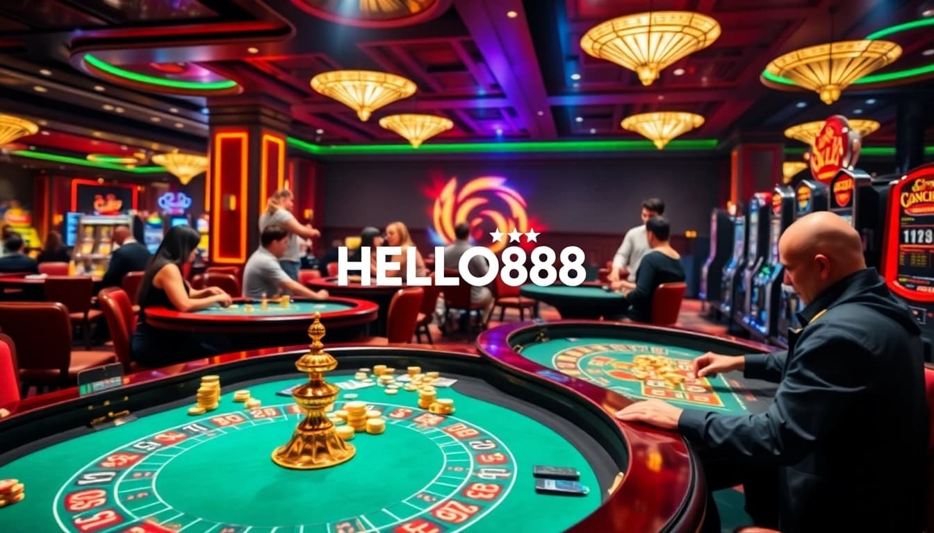 Experience premium gambling at HELLO88 with lively table games and vibrant slot machines.
