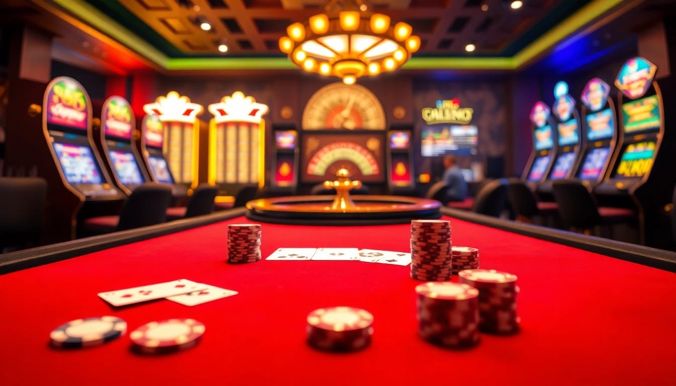 Players enjoying an exciting online casino experience at https://sv66.group/ with vibrant games and luxurious atmosphere.