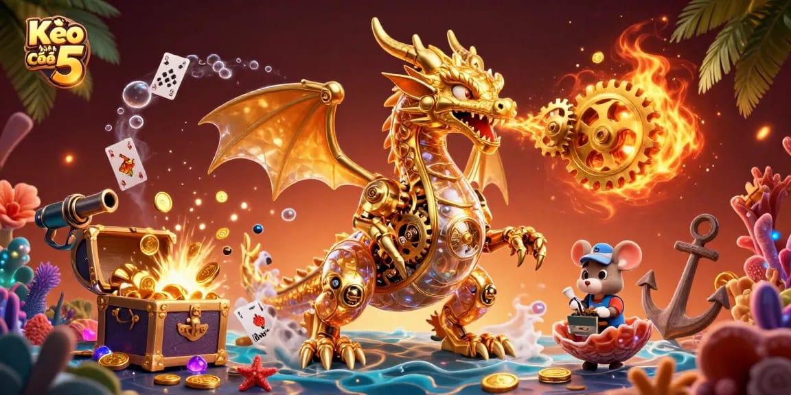 Engage with Kèo Nhà Cái 5 inside a vibrant 3D casino world filled with rich treasures.