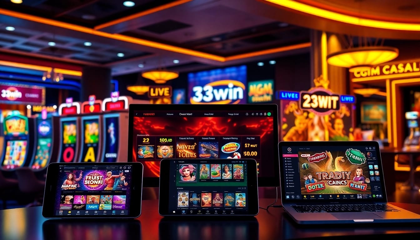 Engaging online gaming interface at 33win with vibrant colors and user-friendly layout.