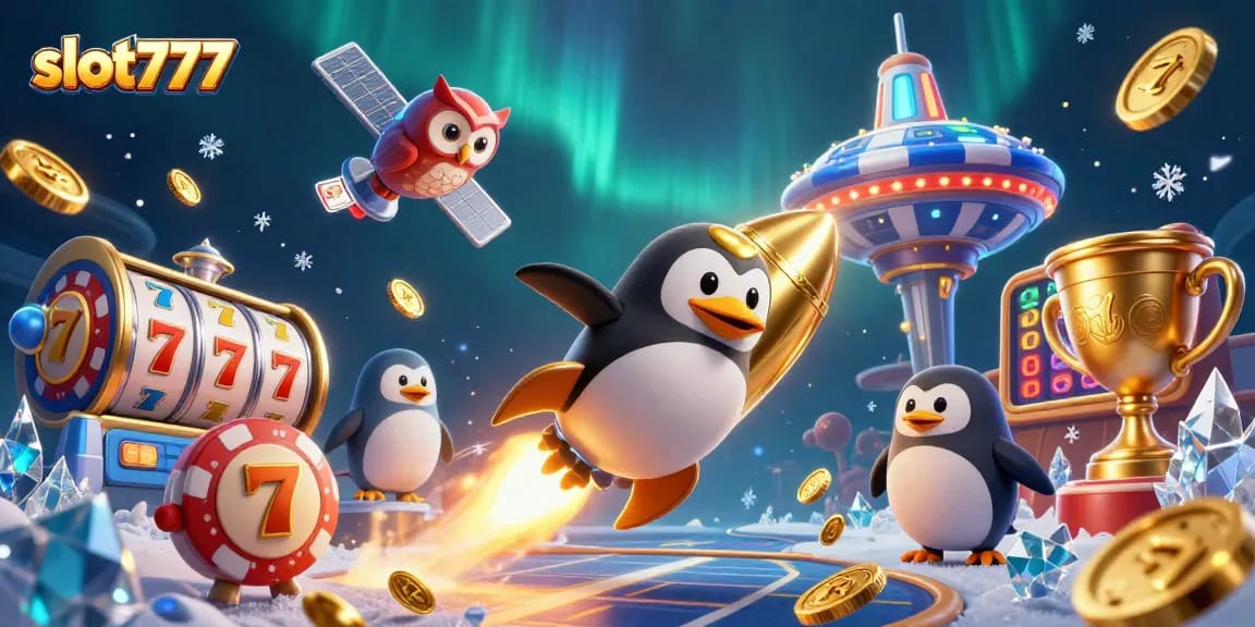 Engage with thrilling slot777 games featuring high RTP and exciting jackpots in this vibrant illustration.