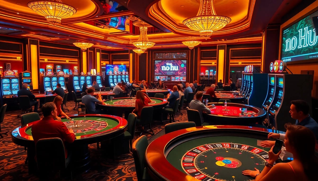 Experience thrilling gameplay at a casino featuring no hu gaming strategies with vibrant tables and engaging atmosphere.