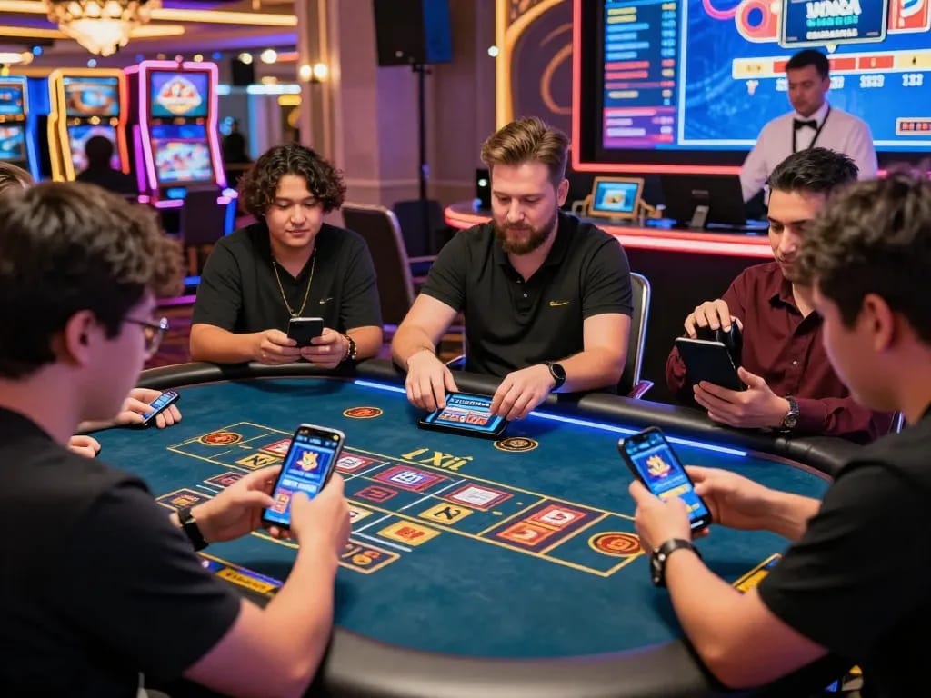 Engaging gaming scene at B52 Club, showcasing players enjoying Tài Xỉu with vibrant atmosphere and latest b52club mới nhất app interface.