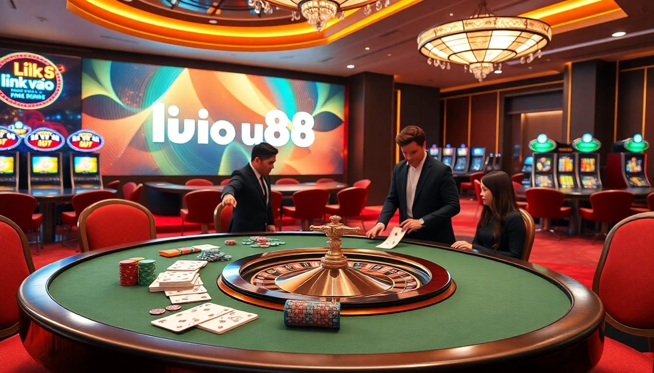 Engage with thrilling games at link vào lu88 featuring vibrant poker tables and exciting casino action.