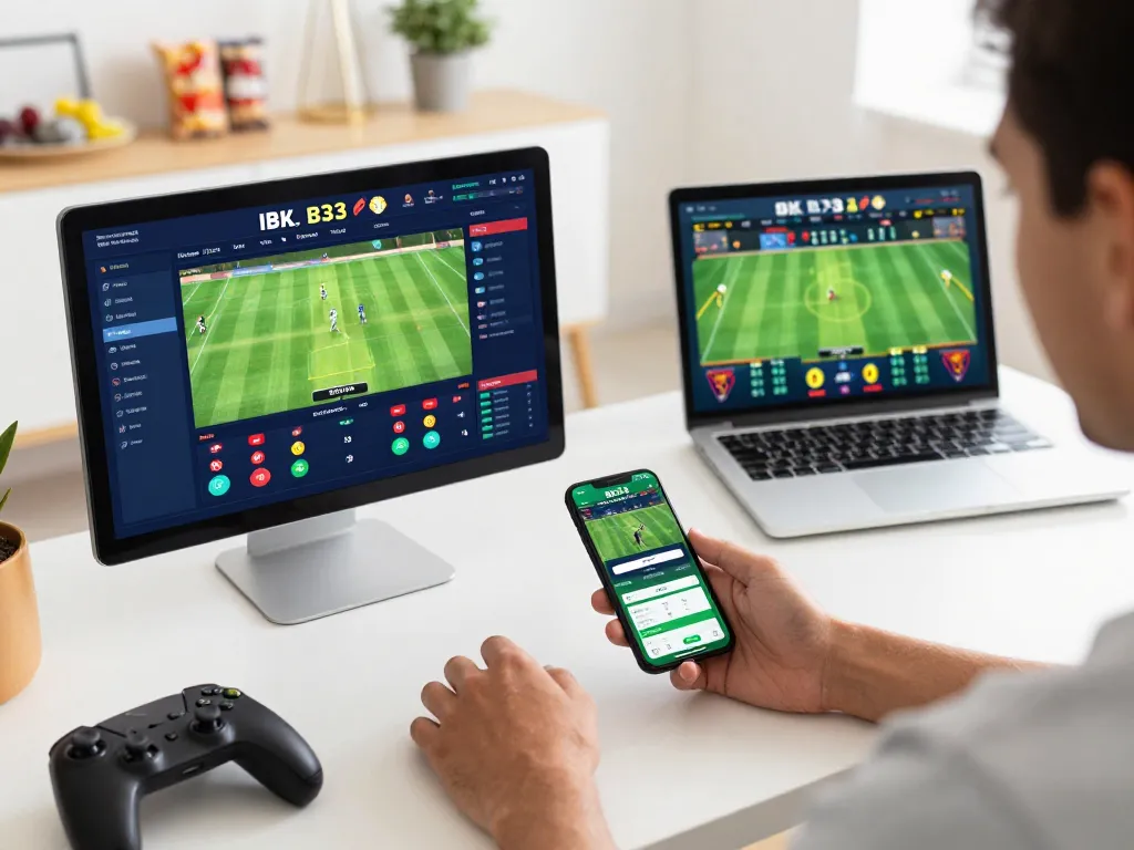Experience the thrill of BK33 online cricket betting with a vibrant gaming setup at home