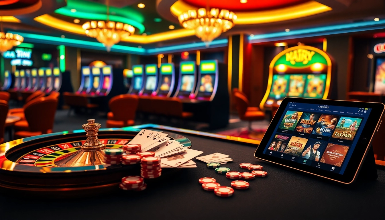 Experience the thrill of hello88 as vibrant poker chips and a roulette wheel enhance your gaming adventure.