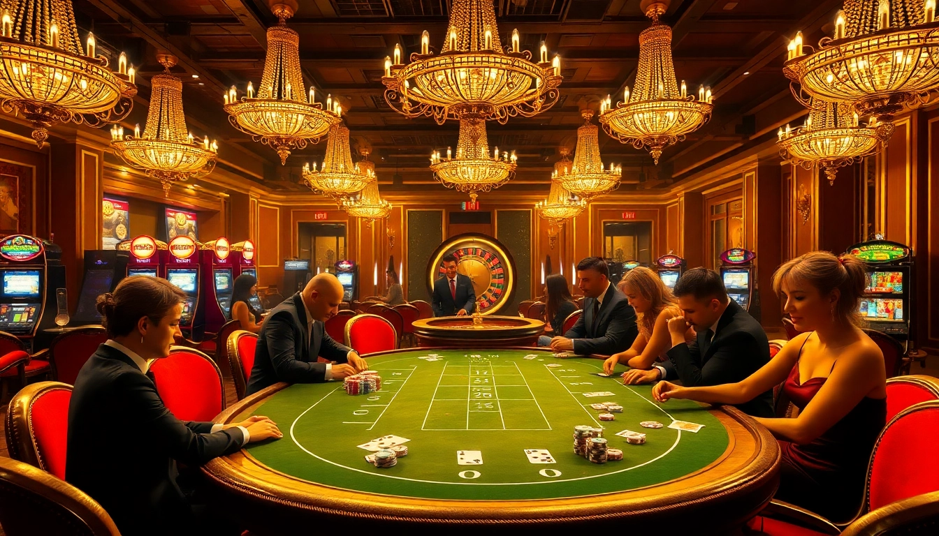 Experience the exhilarating 7M poker game at a luxury casino with vibrant chips and engaged players.