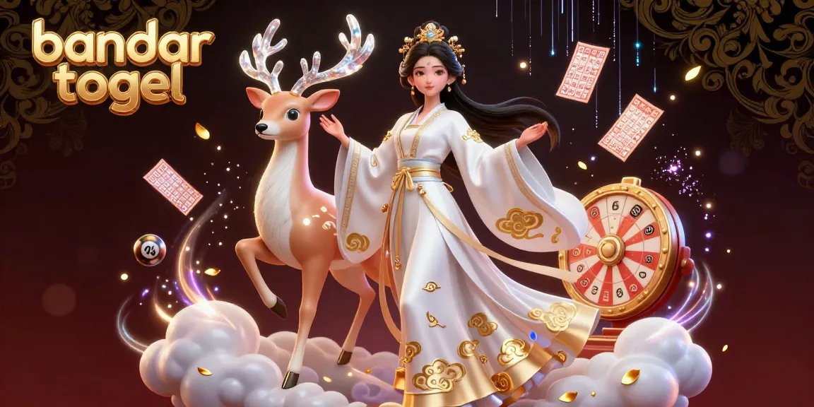 Engage with bandar togel through a stunning, dynamic 3D illustration showcasing lottery elements and a celestial theme.