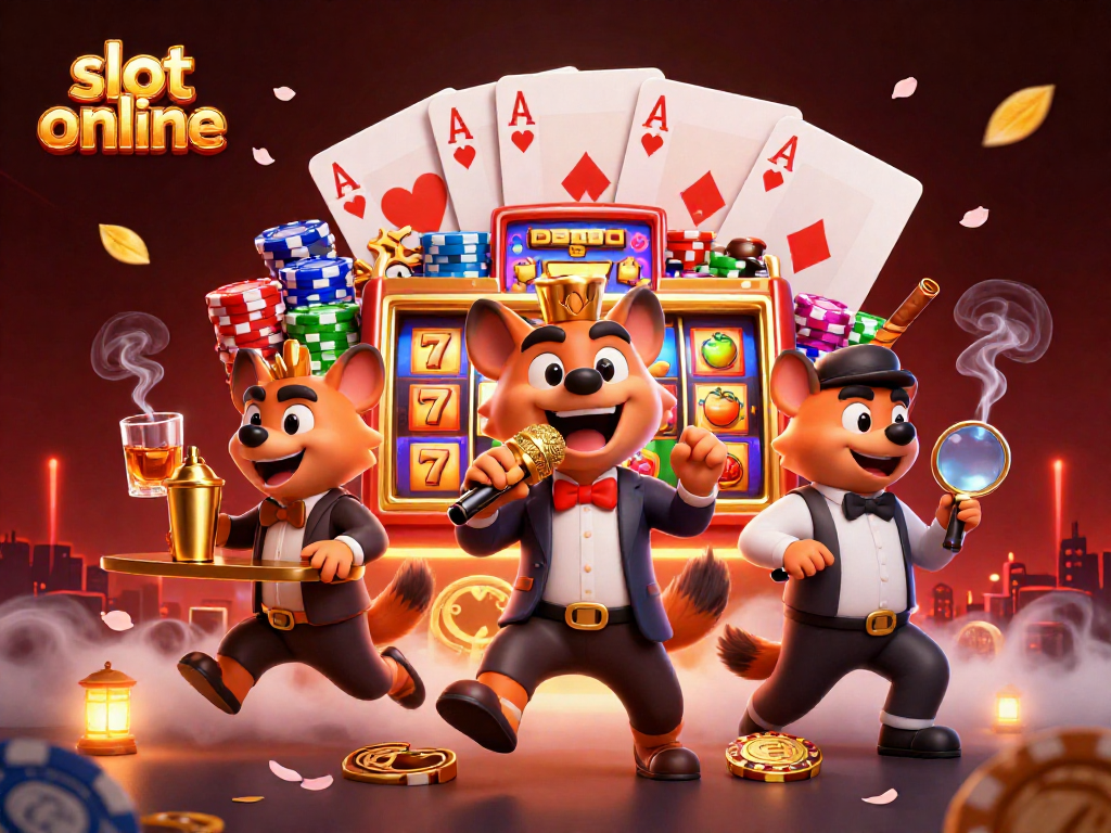 Experience the thrill of slot online gaming with hyenas running a dynamic casino
