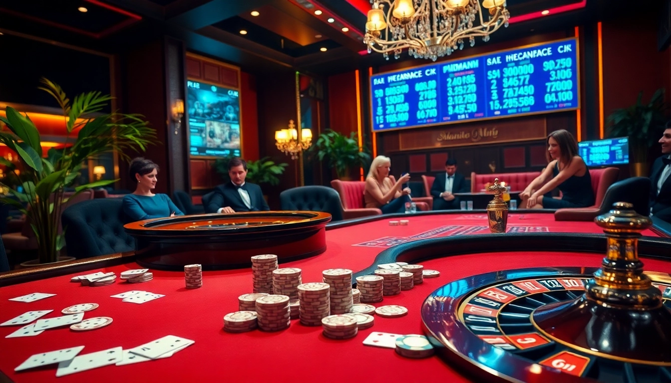 Players engaging at a poker table in a vibrant casino inspired by the hidden wiki.