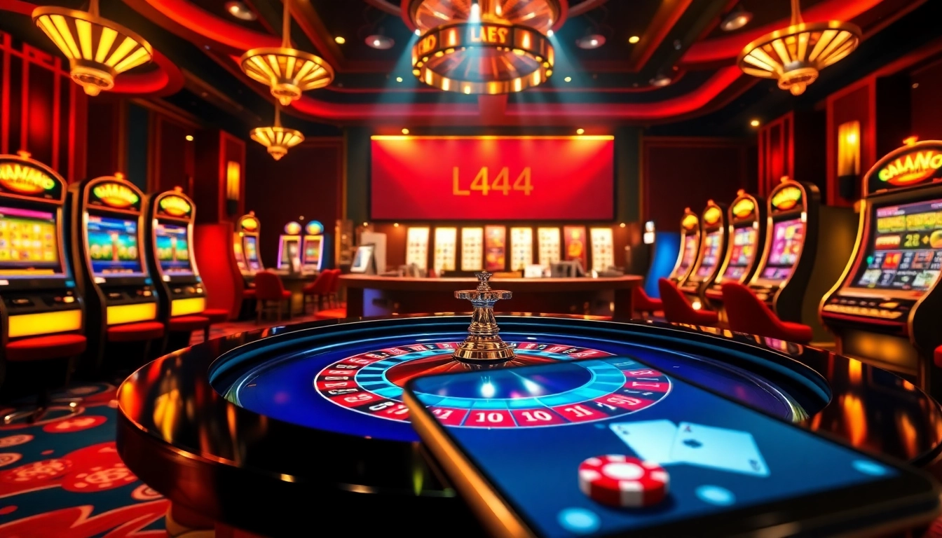 L444 enhances your gambling experience with a luxurious virtual roulette table and slot machines.