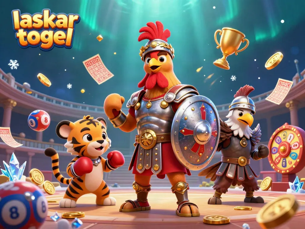 Experience excitement with laskar togel as a gladiator rooster and tiger cub ignite the gaming scene!