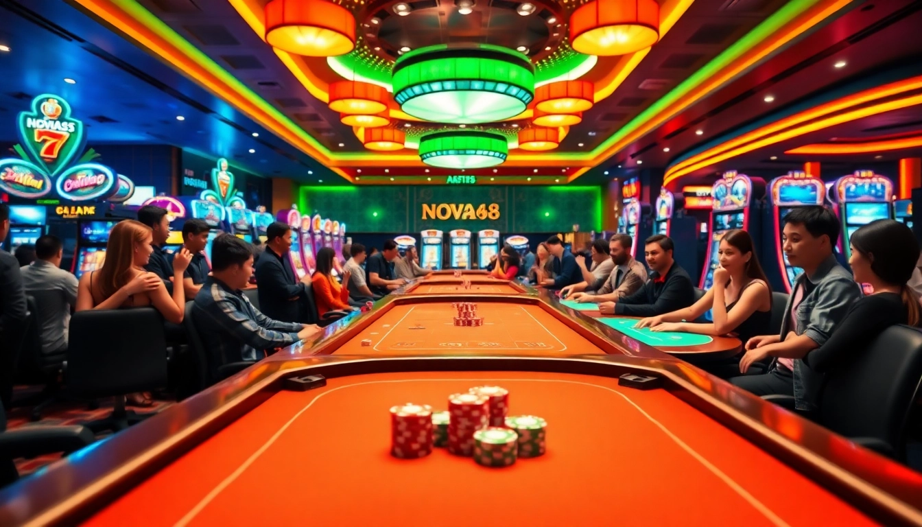 Engaging players at the vibrant Nova88 4D casino table in an exciting gaming atmosphere.