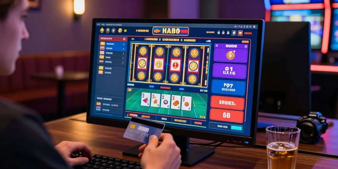 Exciting gaming atmosphere at credit card casinos with a player engaging in games, highlighting the thrill of online gambling.