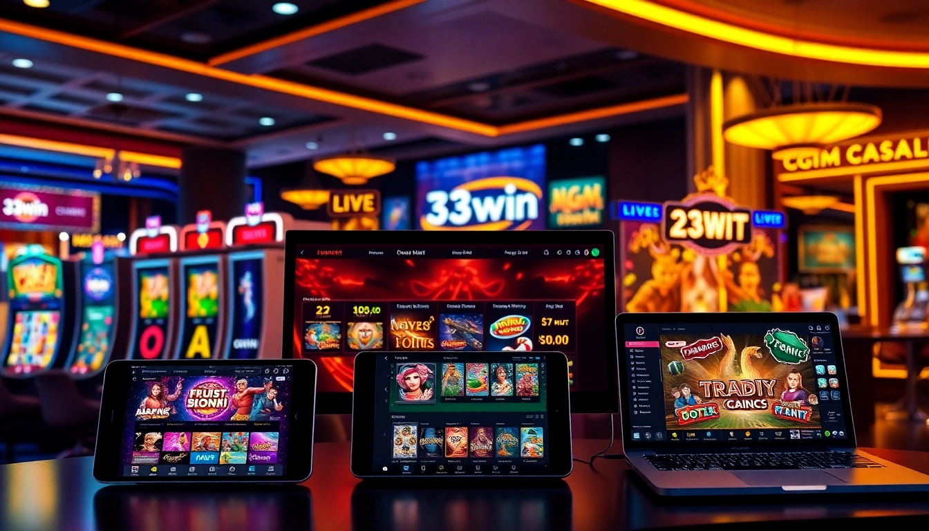 Engaging online gaming interface at 33win with vibrant colors and user-friendly layout.
