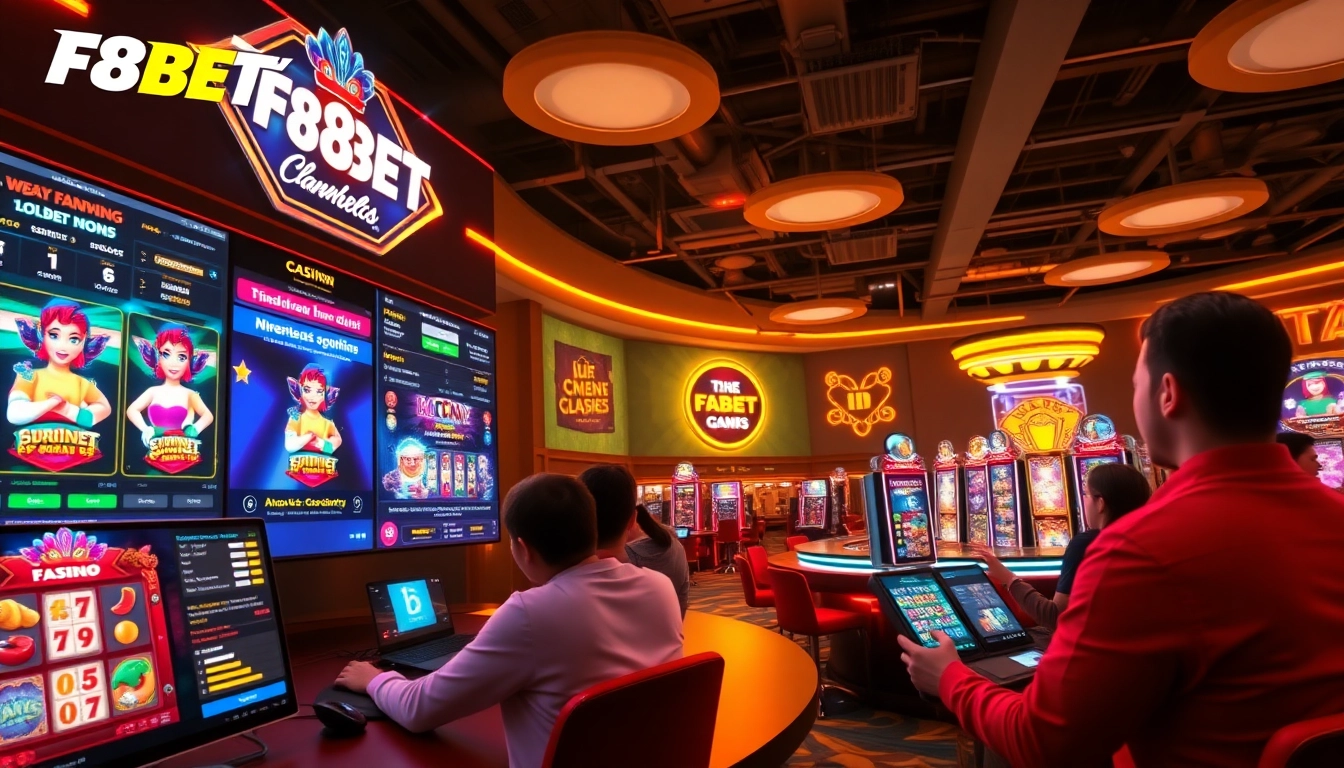 F8BET vibrant online gaming interface showcasing engaging casino games and user-friendly design.