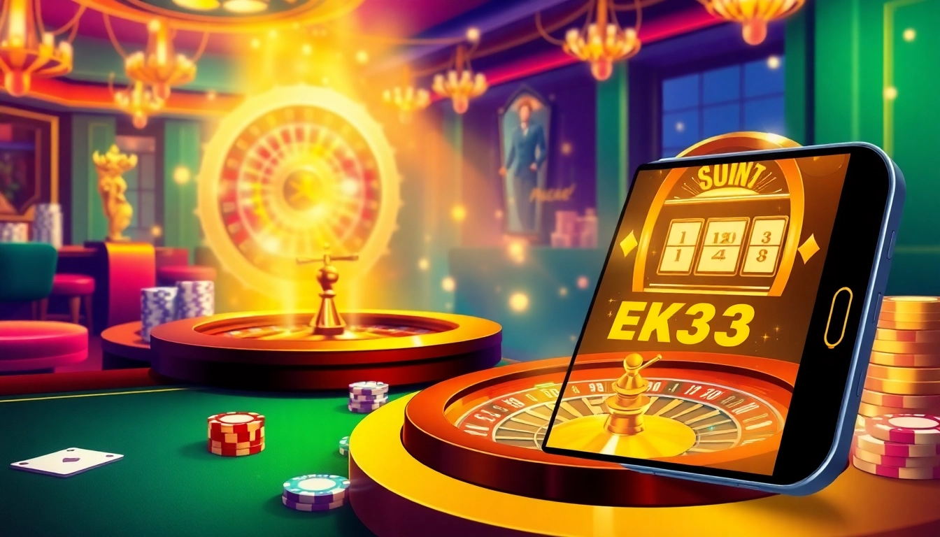 Experience the thrill of EK333 online gaming with vibrant casino elements and engaging interfaces.