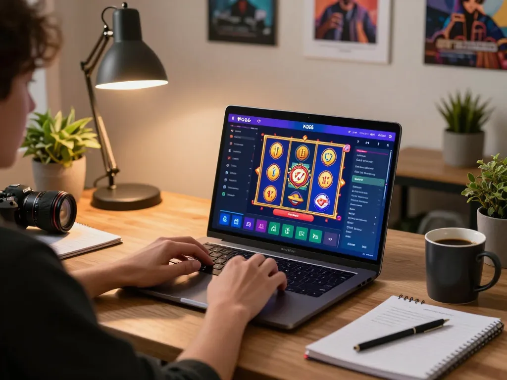 Một khoảnh khắc chơi game thú vị với ứng dụng KO66 hiển thị trên laptop trong phiên chơi tại nhà thoải mái.