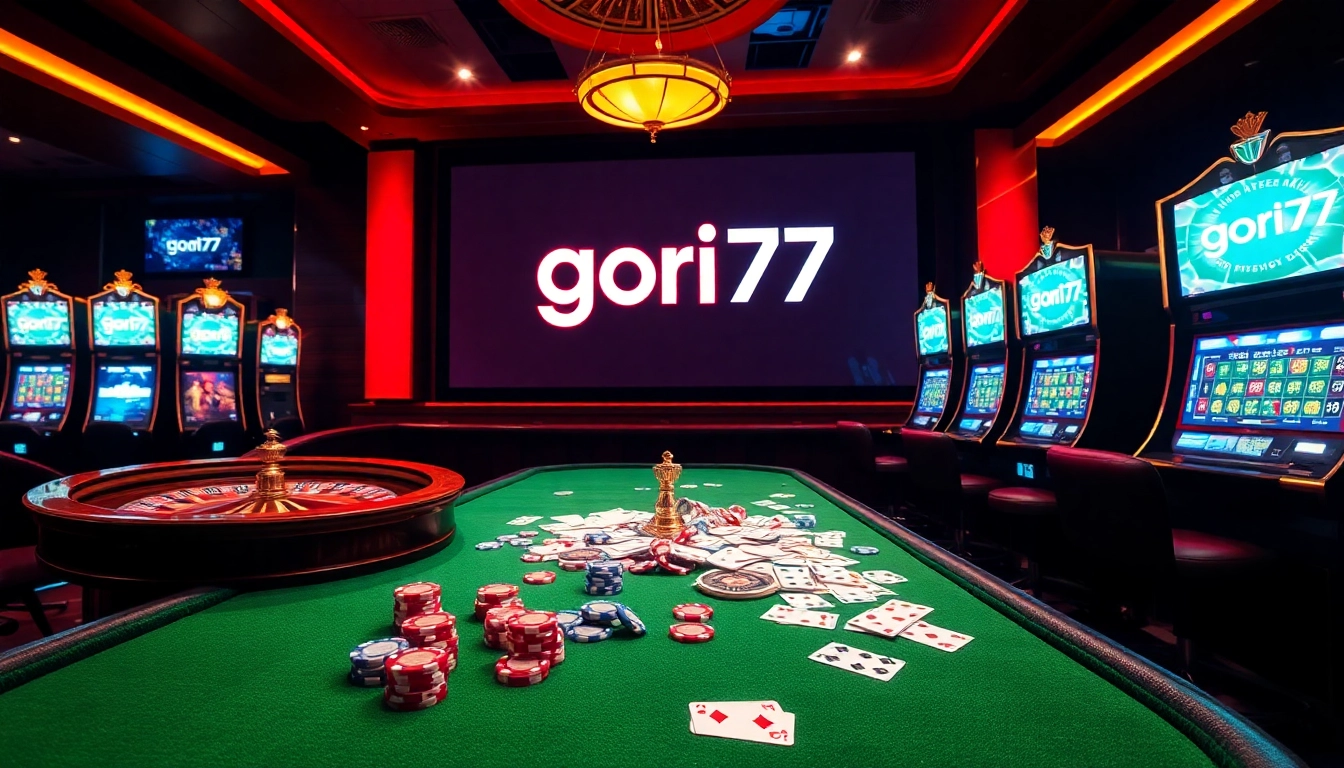 Engage with gori77's vibrant online casino scene featuring roulette and slot machines.
