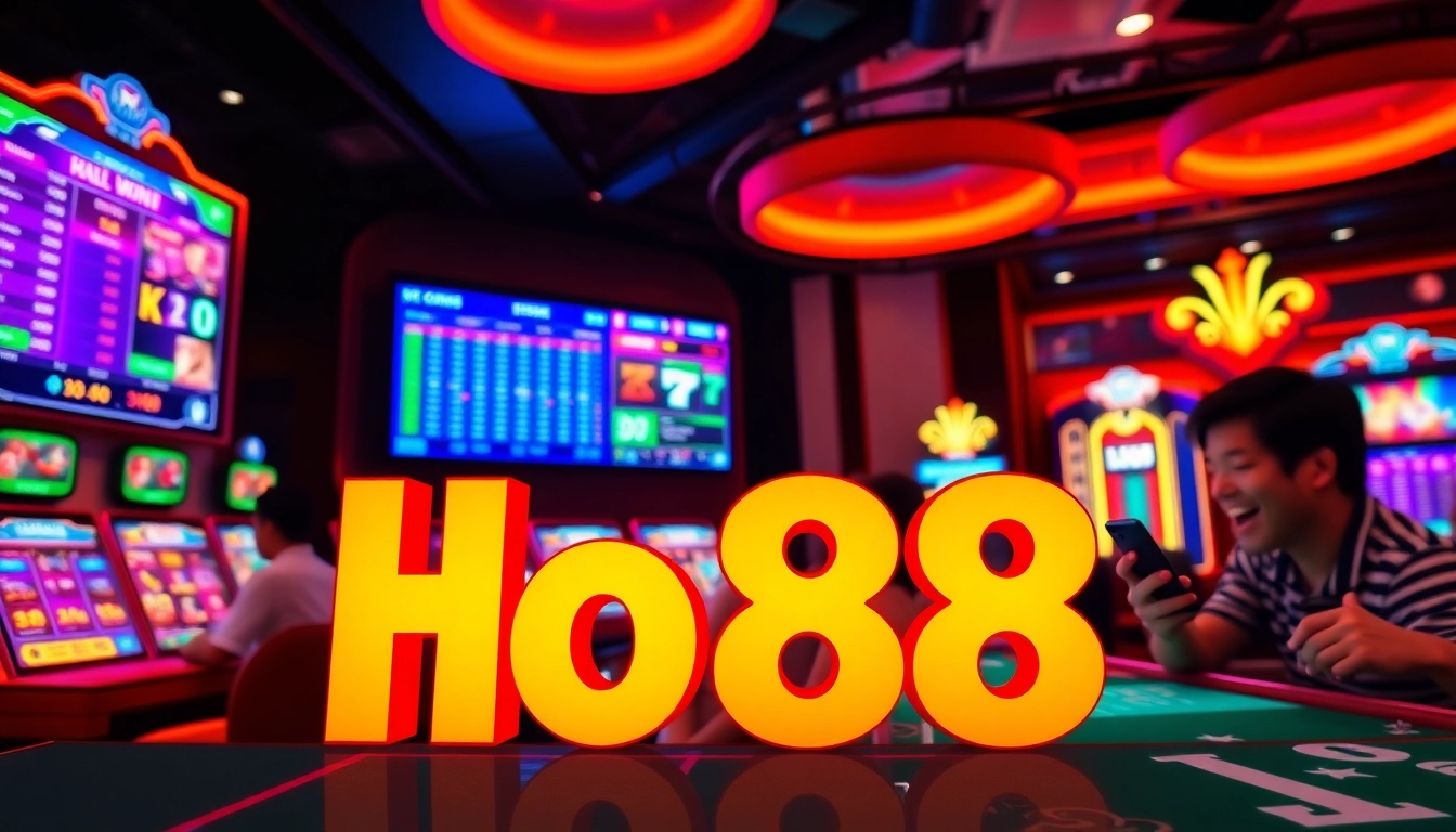 Engaging scene of Ho88 online gambling, showcasing vibrant gaming action and player excitement.