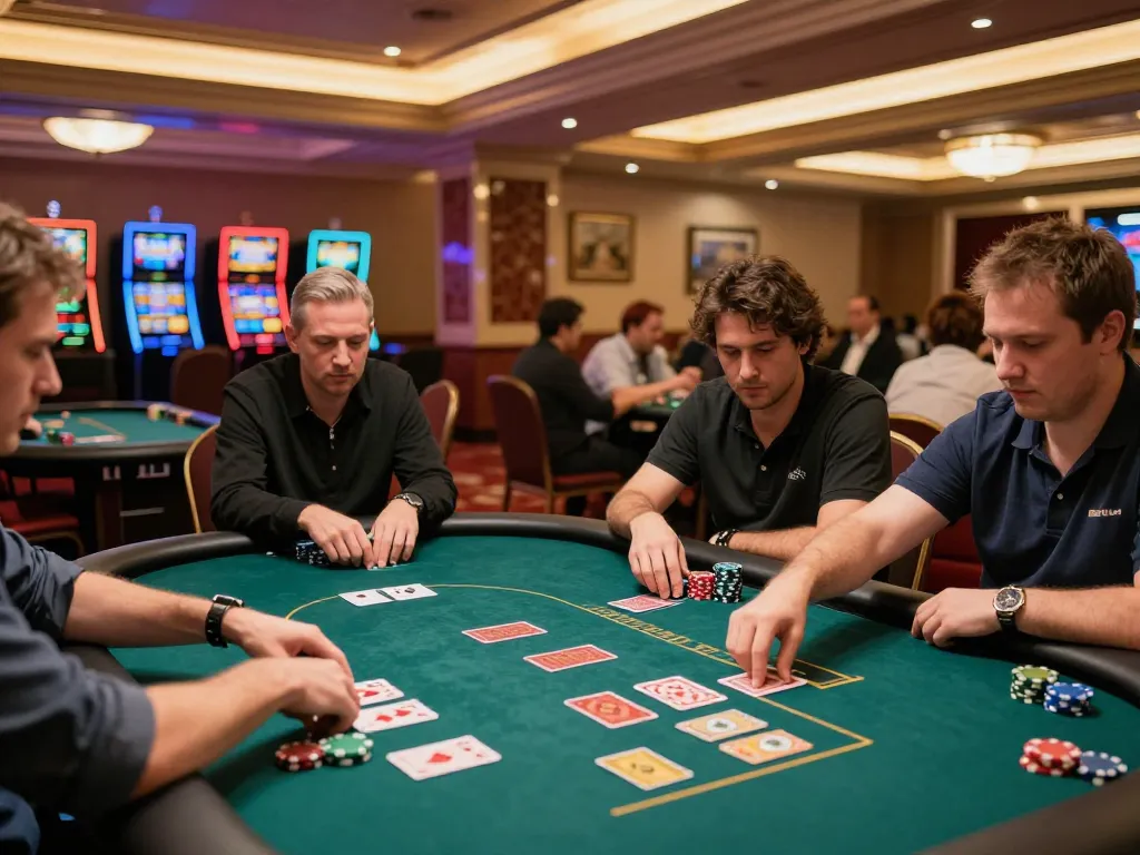 Experience casino lc88 excitement with intense poker gameplay, vibrant cards, and engaged players