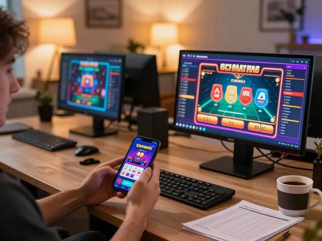 Engaging with the sunwin app for exciting mobile casino gameplay in a cozy home setting