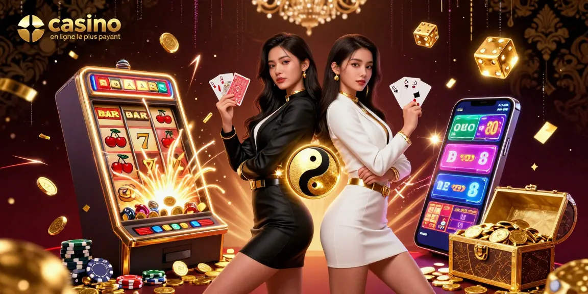Découvrez l'excitation du casino en ligne le plus payant avec une illustration 3D dynamique de jumeaux joueurs.