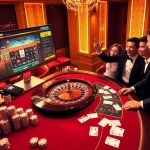 Engaging players at Trang Chủ XIN88 enjoy a luxurious casino experience with poker and roulette.